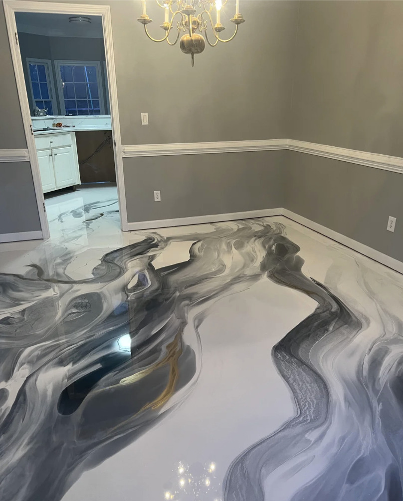 metallic epoxy flooring installation Carmel IN